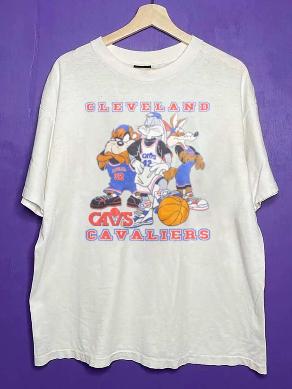 Vintage Cleveland Cavaliers Looney Tunes Basketball Shirt, Retro NBA Shirt Tee